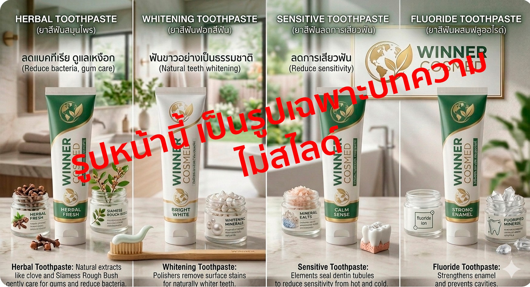 ประเภทของยาสีฟันที่ได้รับความนิยมในปัจจุบัน